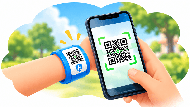 Someone scans the QR code